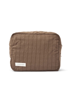 Ofelia seersucker toilet bag Bruno Check Studio Feder 